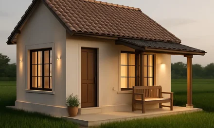 Hunian Minimalis Di Desa Dengan Pergola Alami Estetika