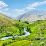 Lembah Panjshir Daerah Landskap Hijau Subur Di Afghanistan