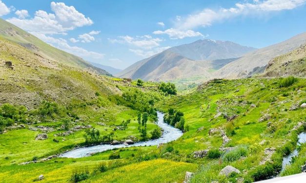 Lembah Panjshir Daerah Landskap Hijau Subur Di Afghanistan